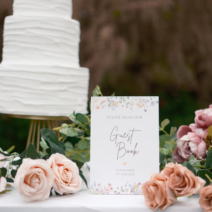 Floral Guest book sign