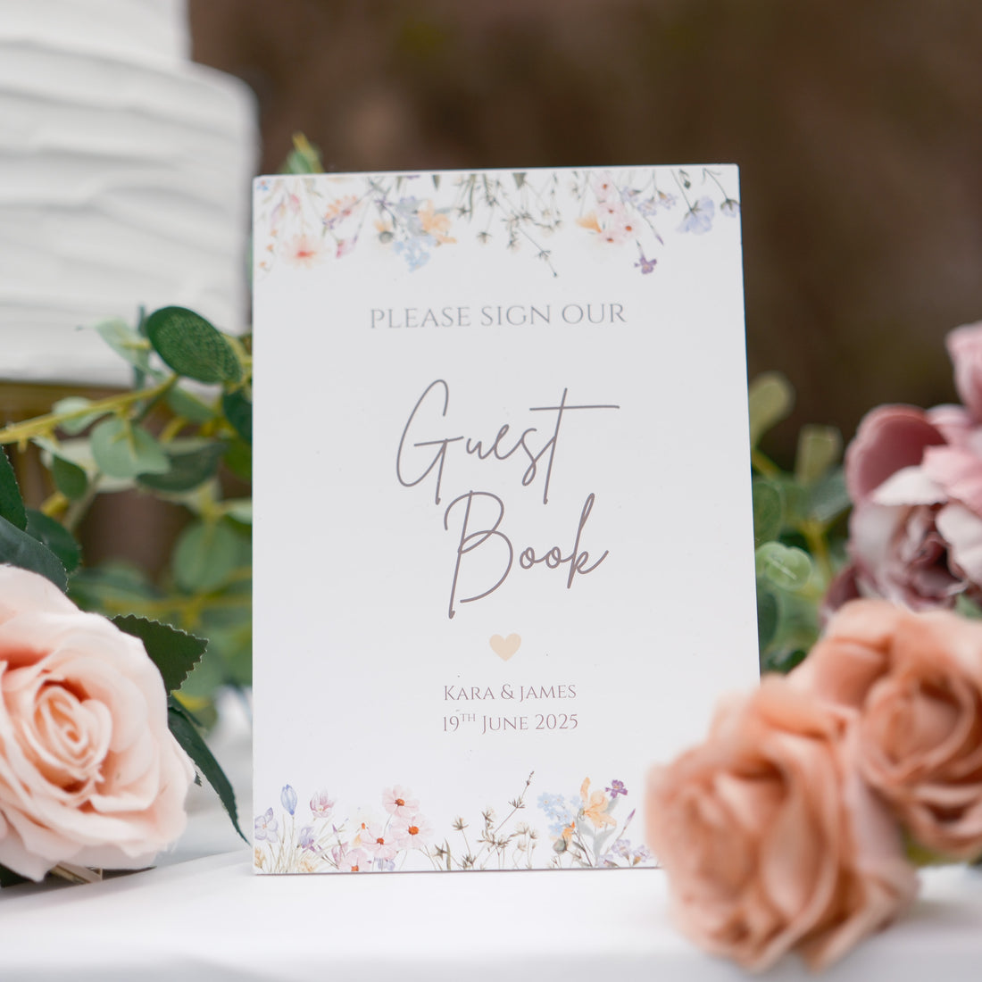 Wedding guest book sign