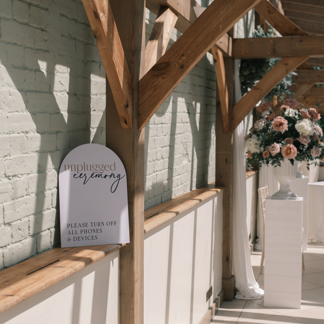 Unplugged Ceremony wedding sign