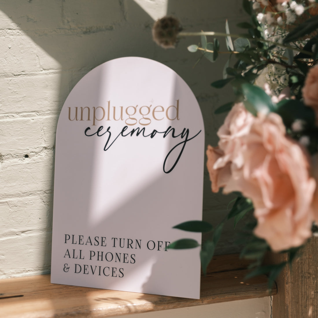 Unplugged Ceremony sign
