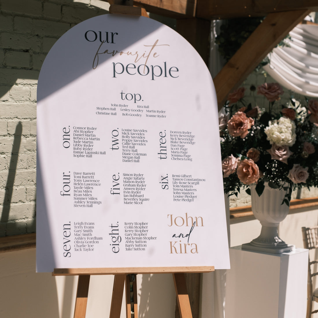 Wedding seating plan