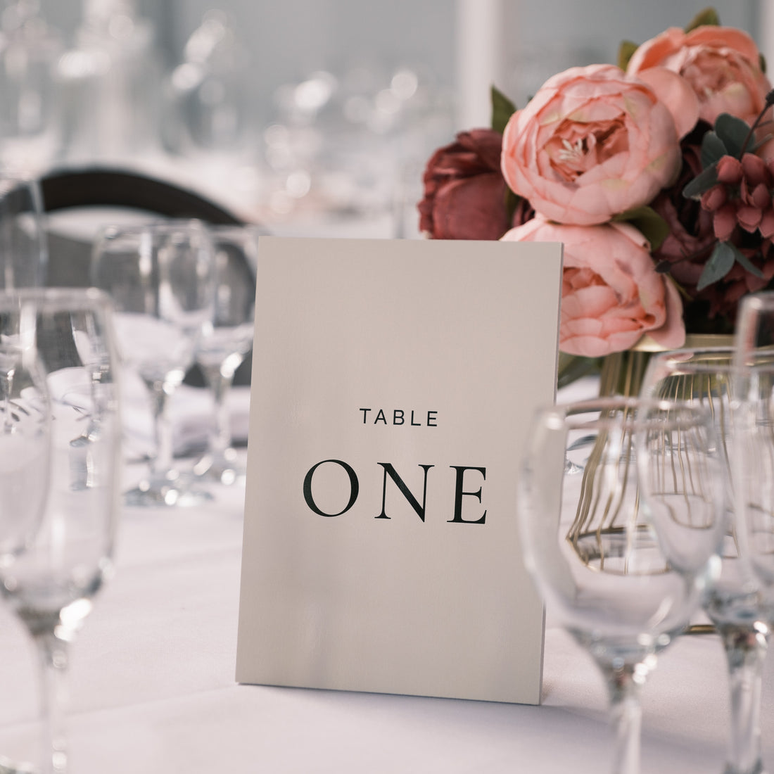 Wedding table number sign