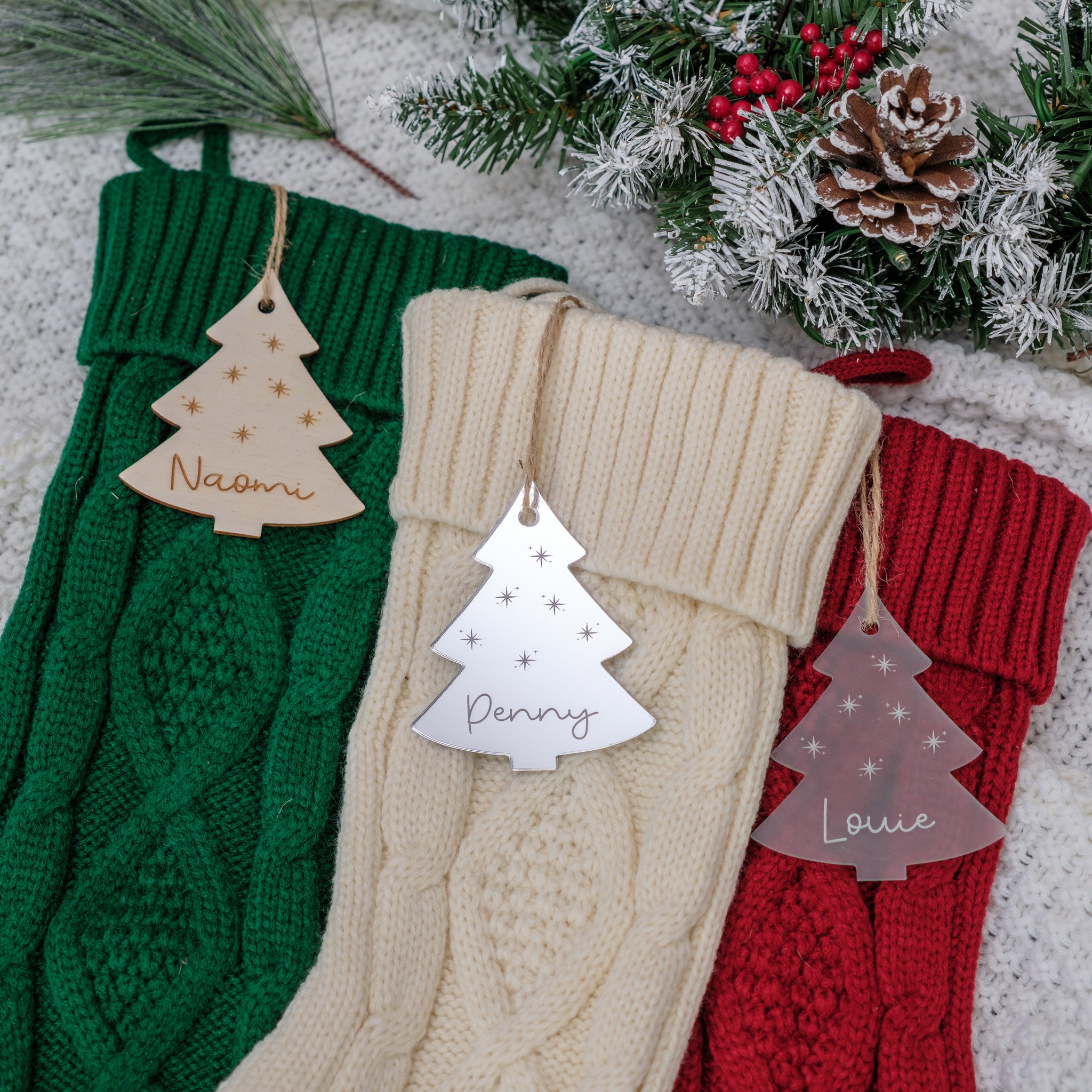 Christmas Ornament Knitted Stockings
