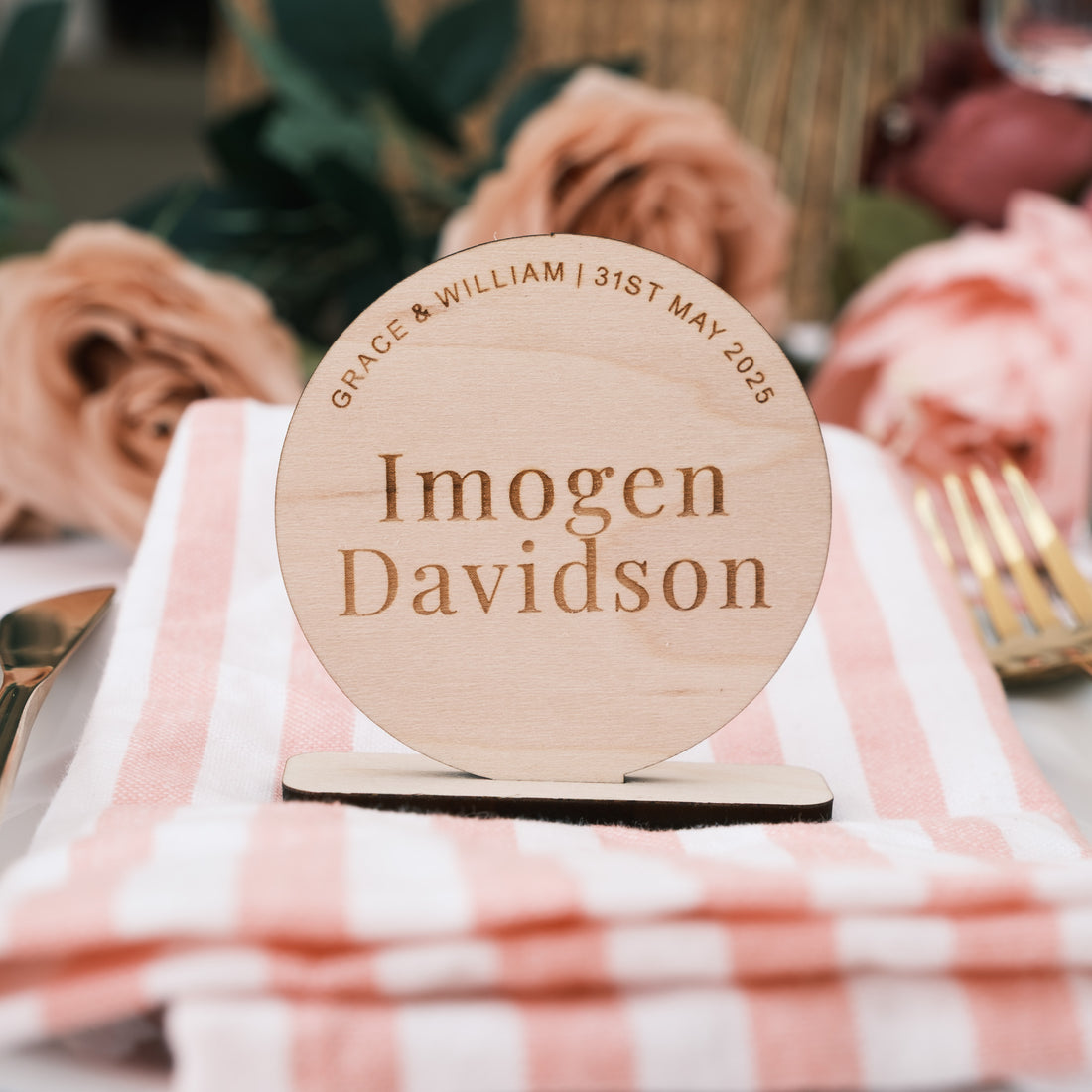 wooden place name