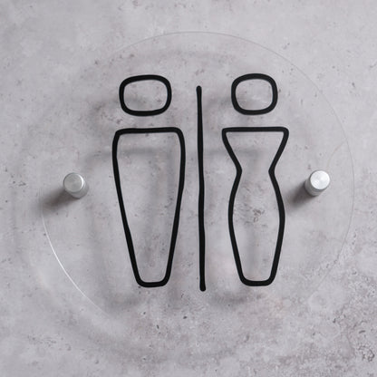 Modern Toilet Door Signage