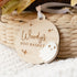 wooden personalised boo basket name tag