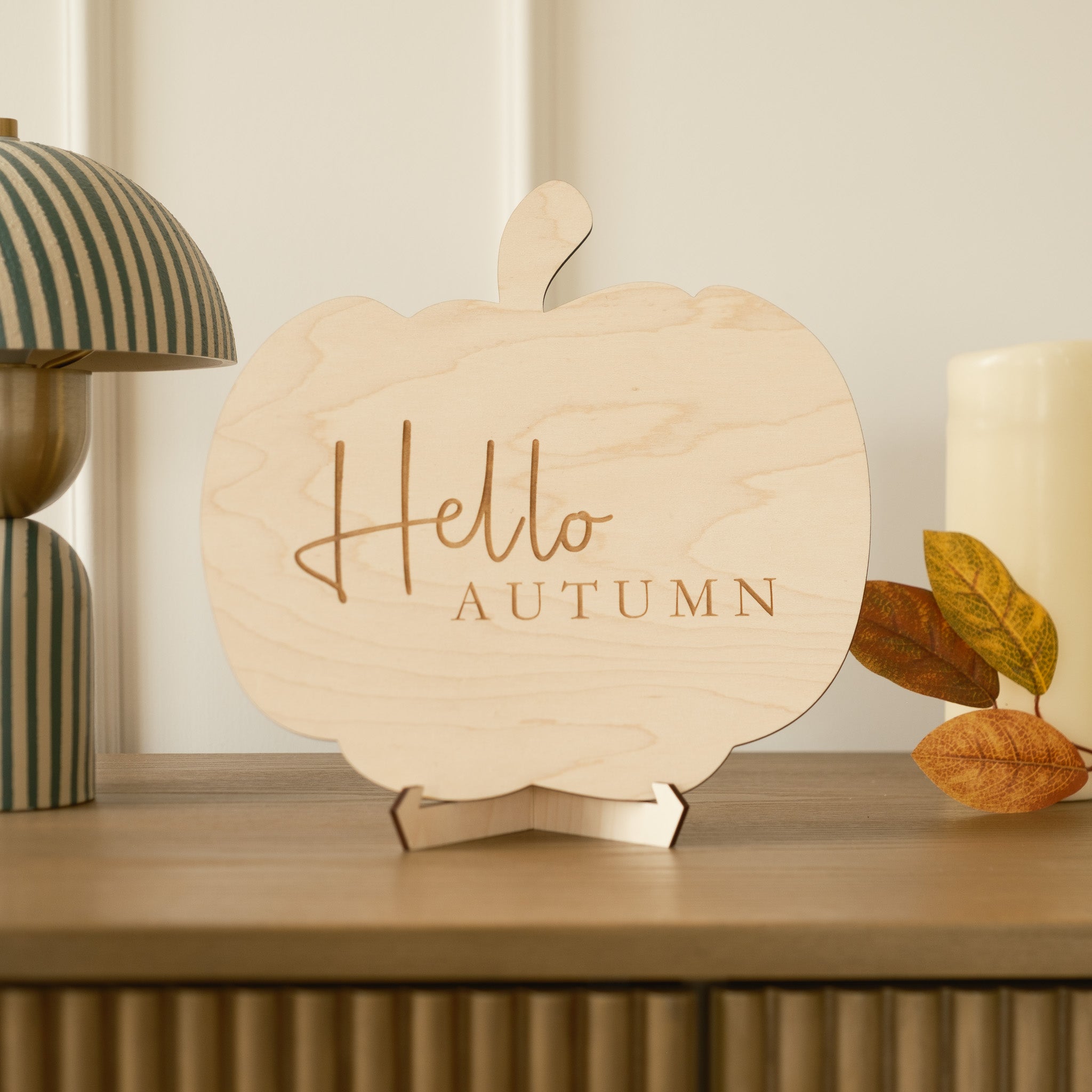 hello autumn engraved thanksgiving decoration autumn decor