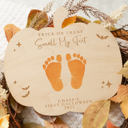 wooden first halloween keepsake