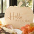 Hello Autumn wooden pumpkin plaque
