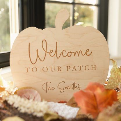 Personalised Wooden Pumpkin Sign