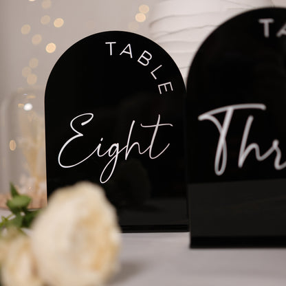 Acrylic table numbers