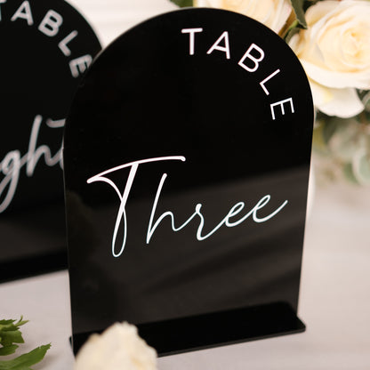 Arch table signs