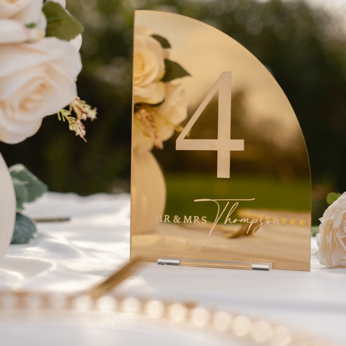 Personalised Wedding Table Numbers