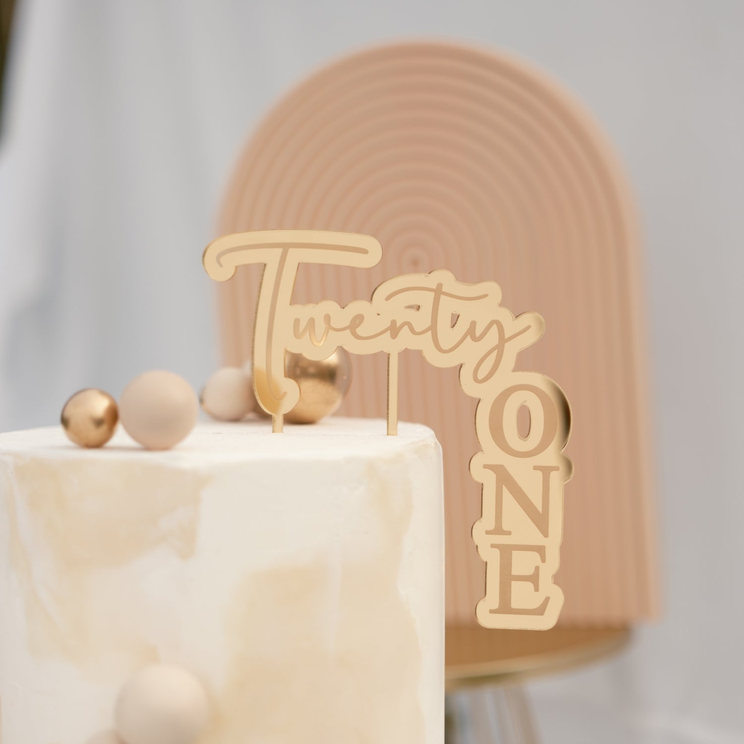 21st cake topper