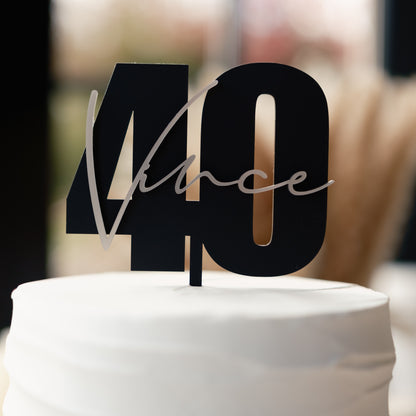 Personalised birthday cake topper