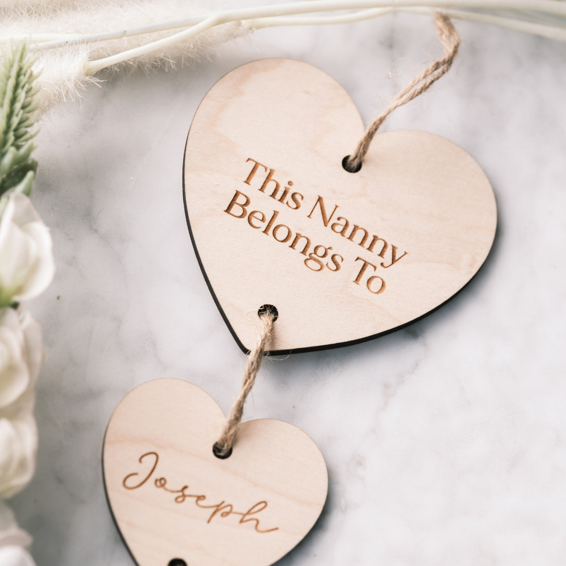 Personalised Nanny Belongs To Sign | Nanny &amp; Grandma Heart Wall Hanging Gift