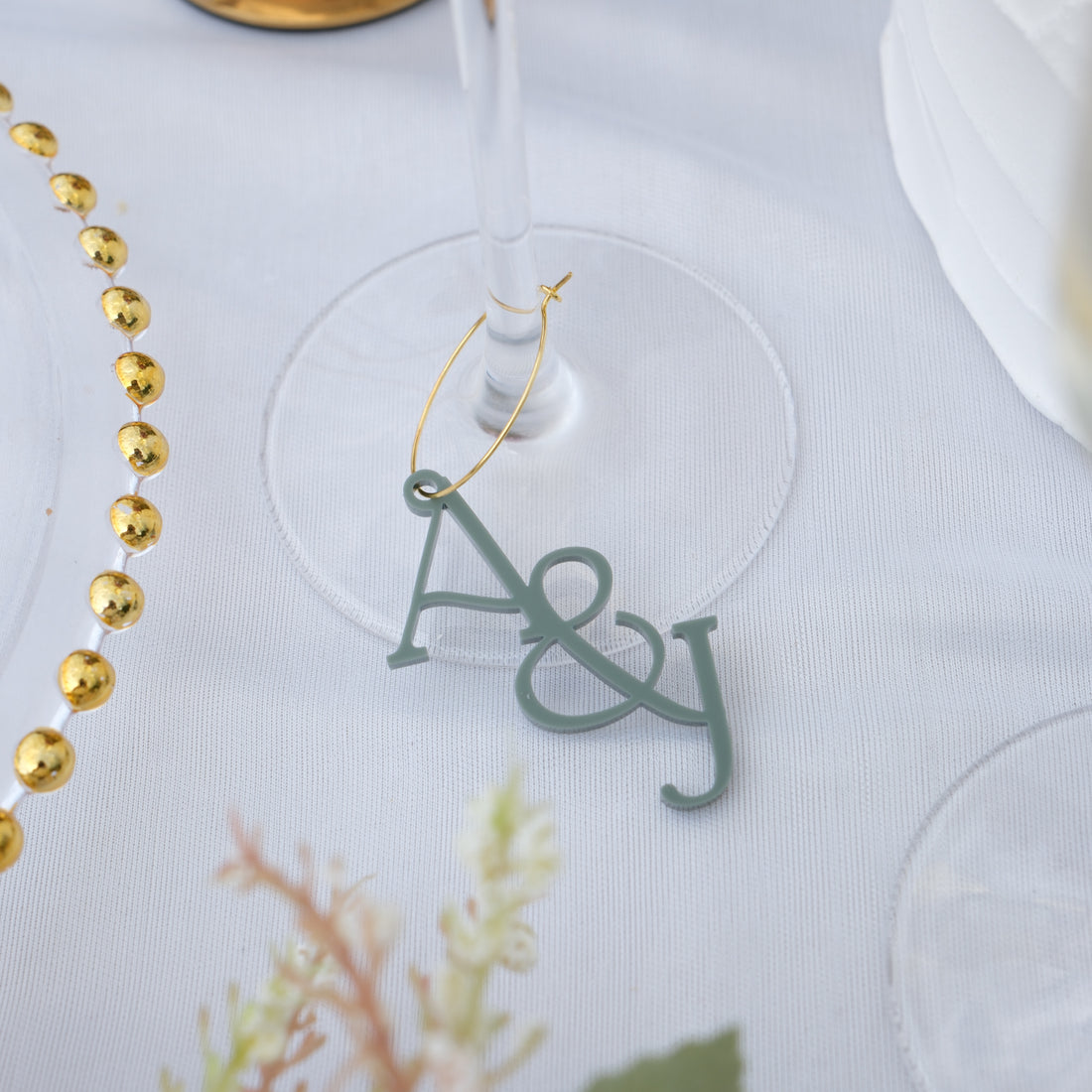 Wedding wine charm