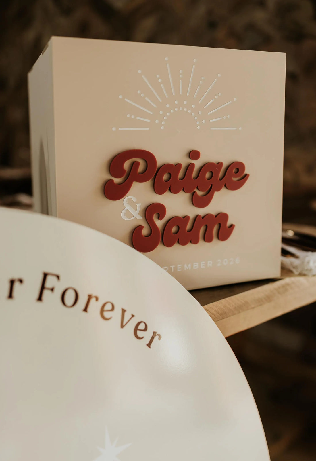 Boho wedding card box