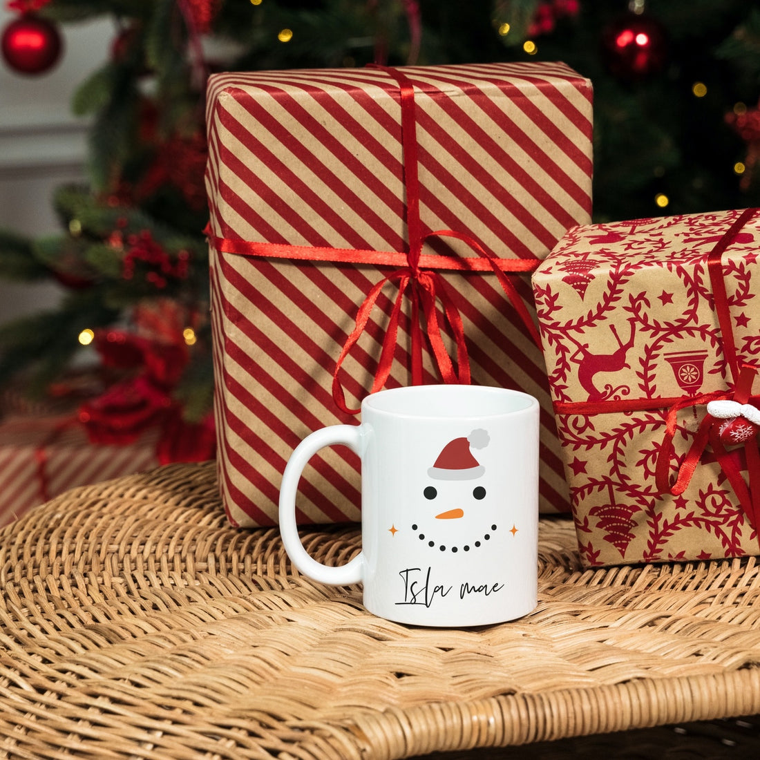 Personalised snowman mug