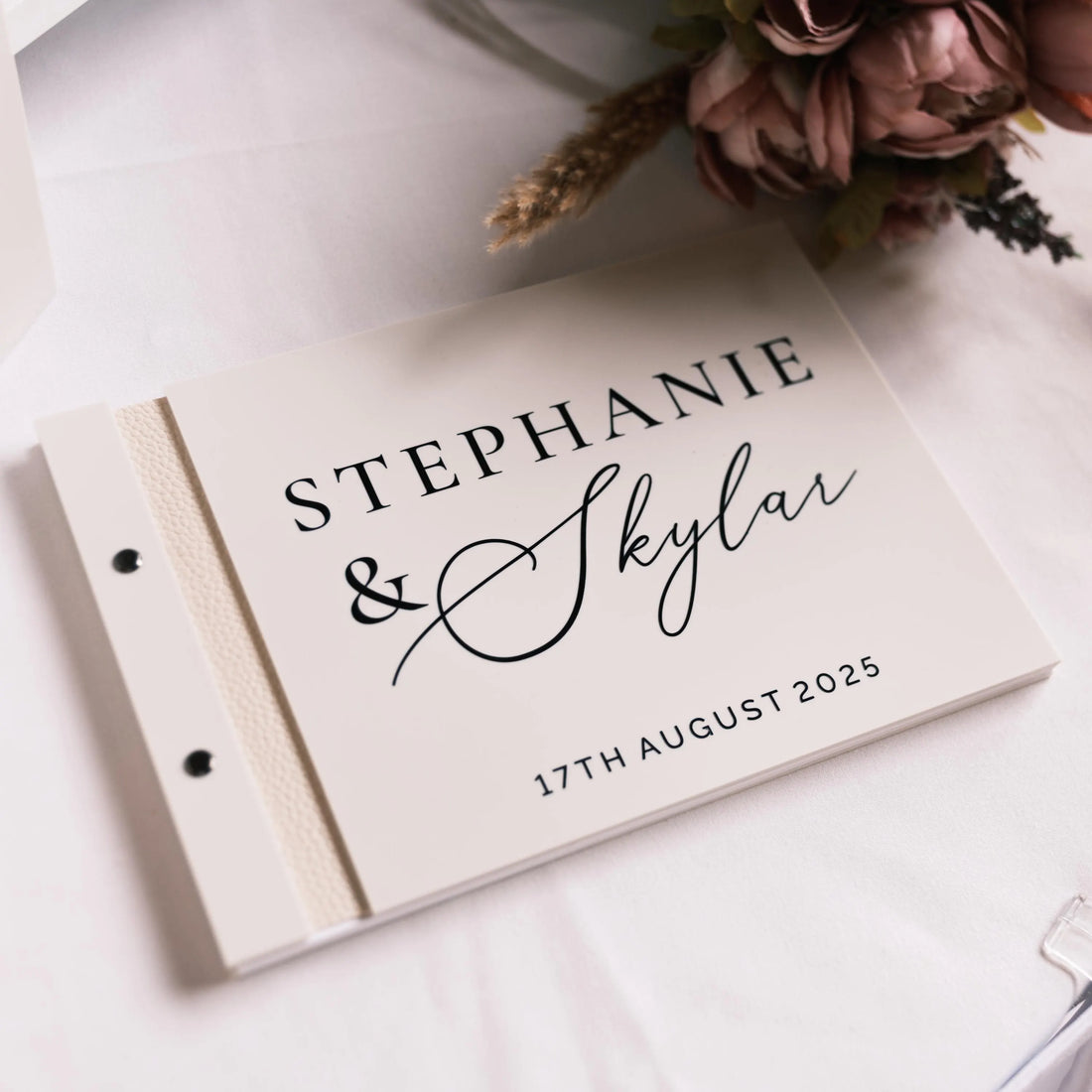 Personalised wedding guestbook