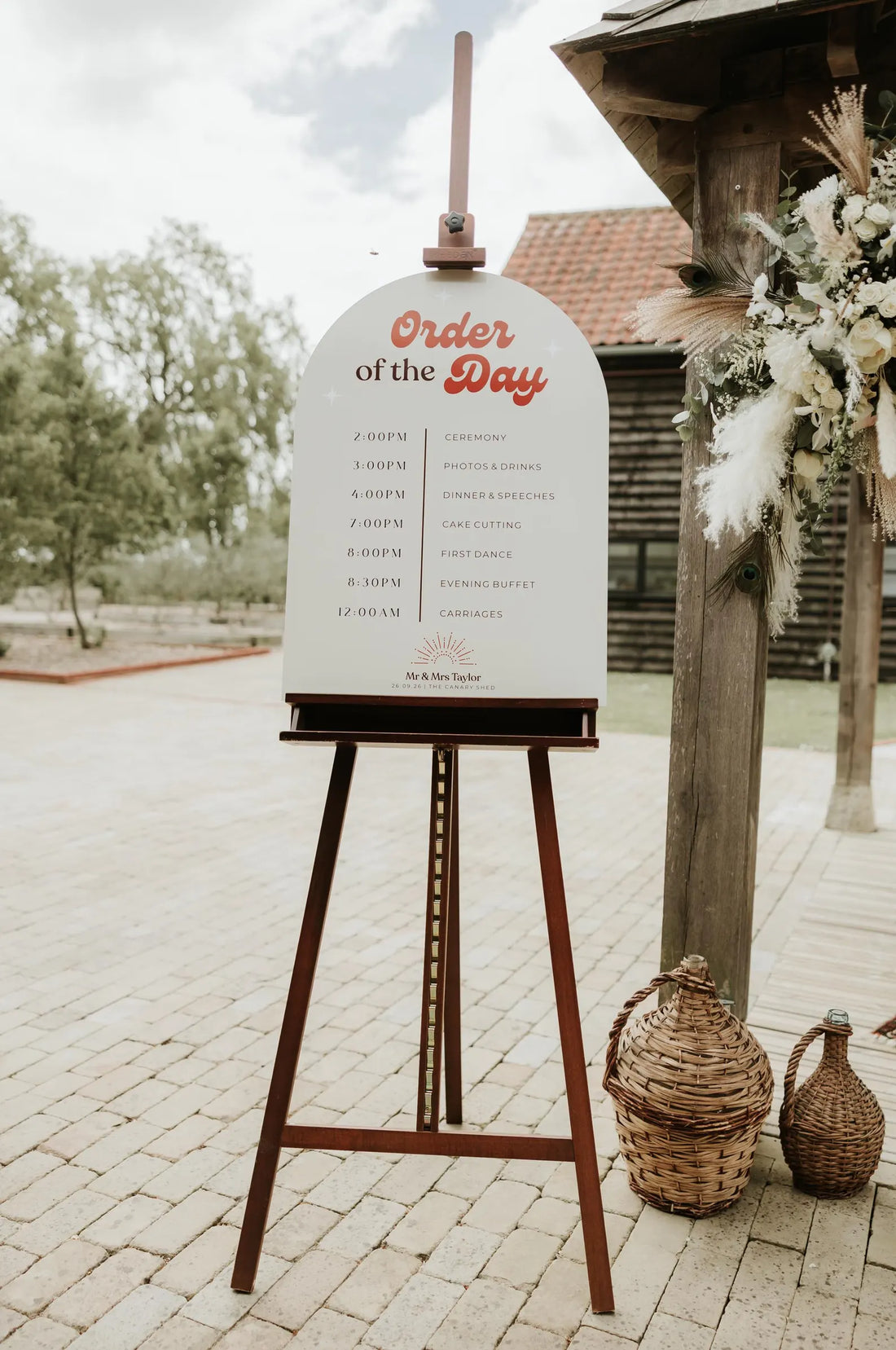Western Wedding Order of the Day Sign
