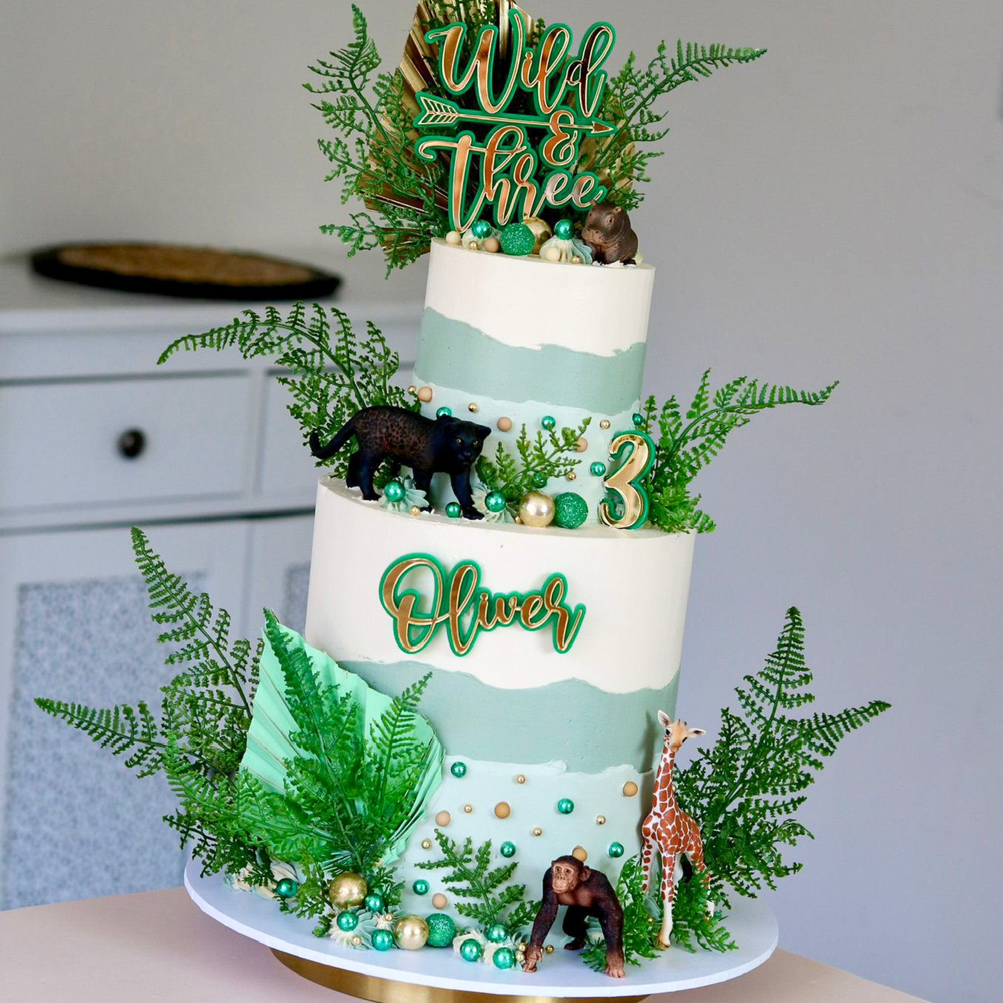Jungle theme cake topper