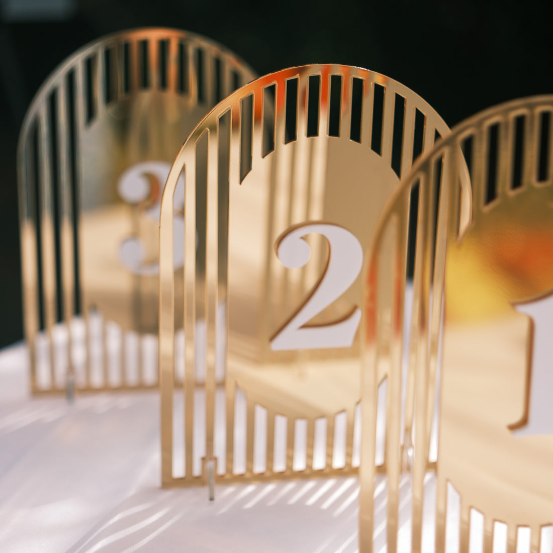 Arch Wedding Table Number With Stands