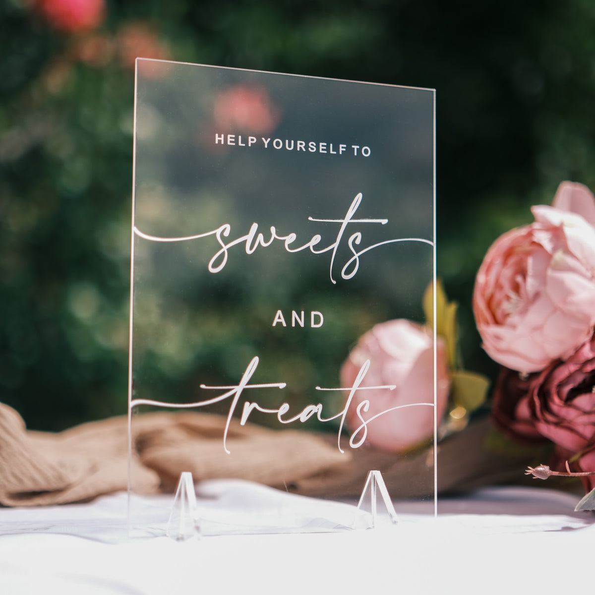 Sweets Inside Sign Sweets Sign Wedding Favour Sign With Stands by Inketch – inketch