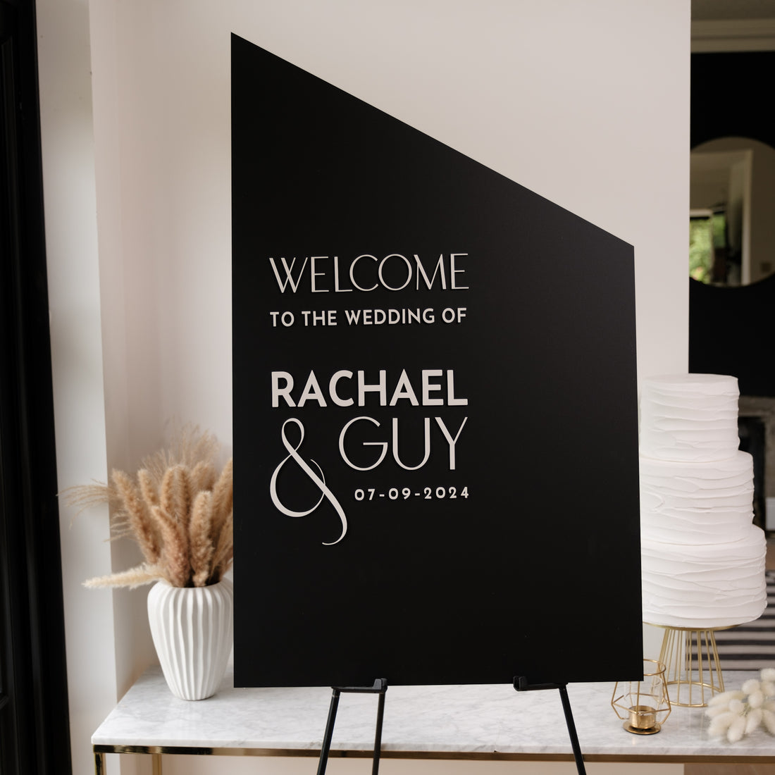 acrylic wedding welcome sign