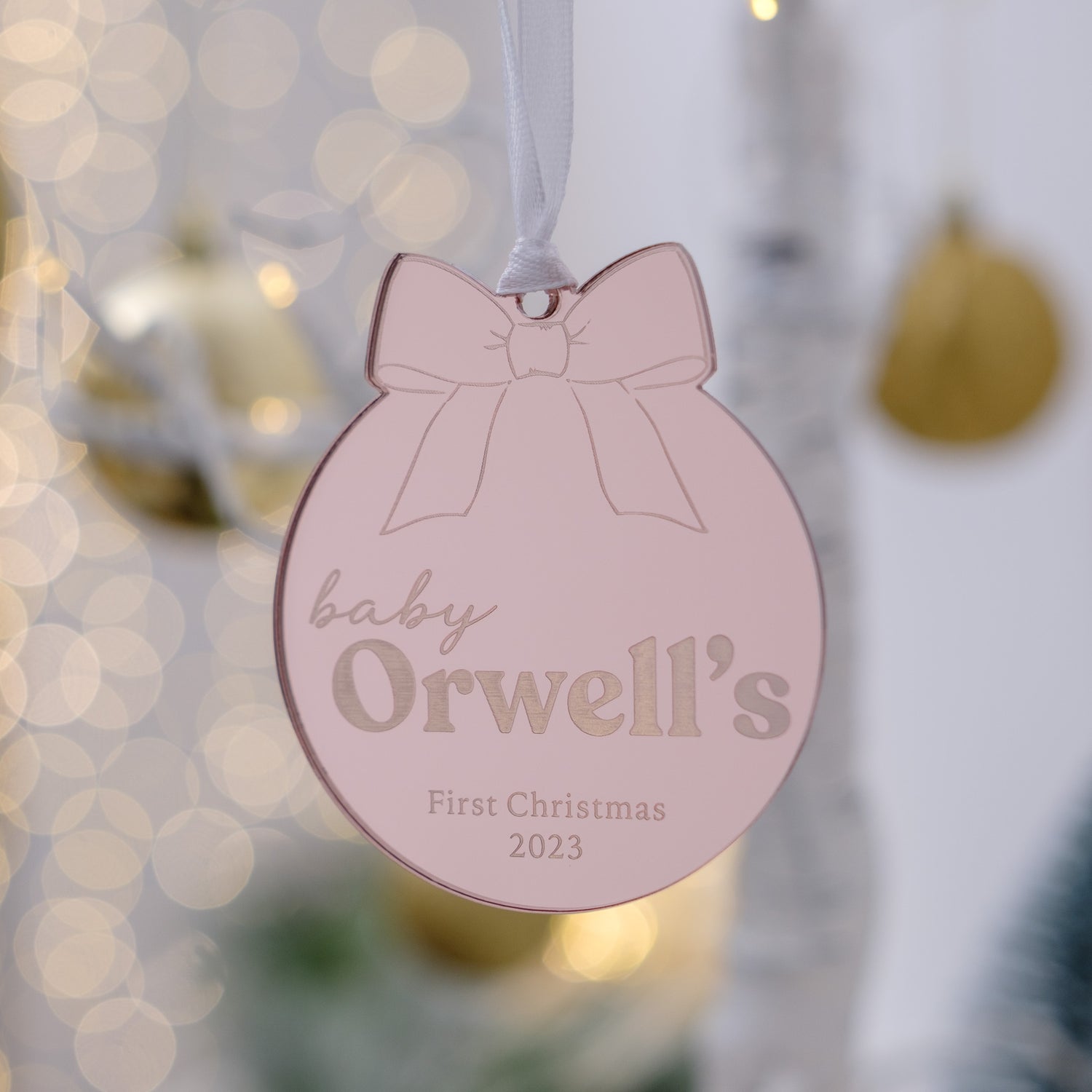 Baby first christmas bauble