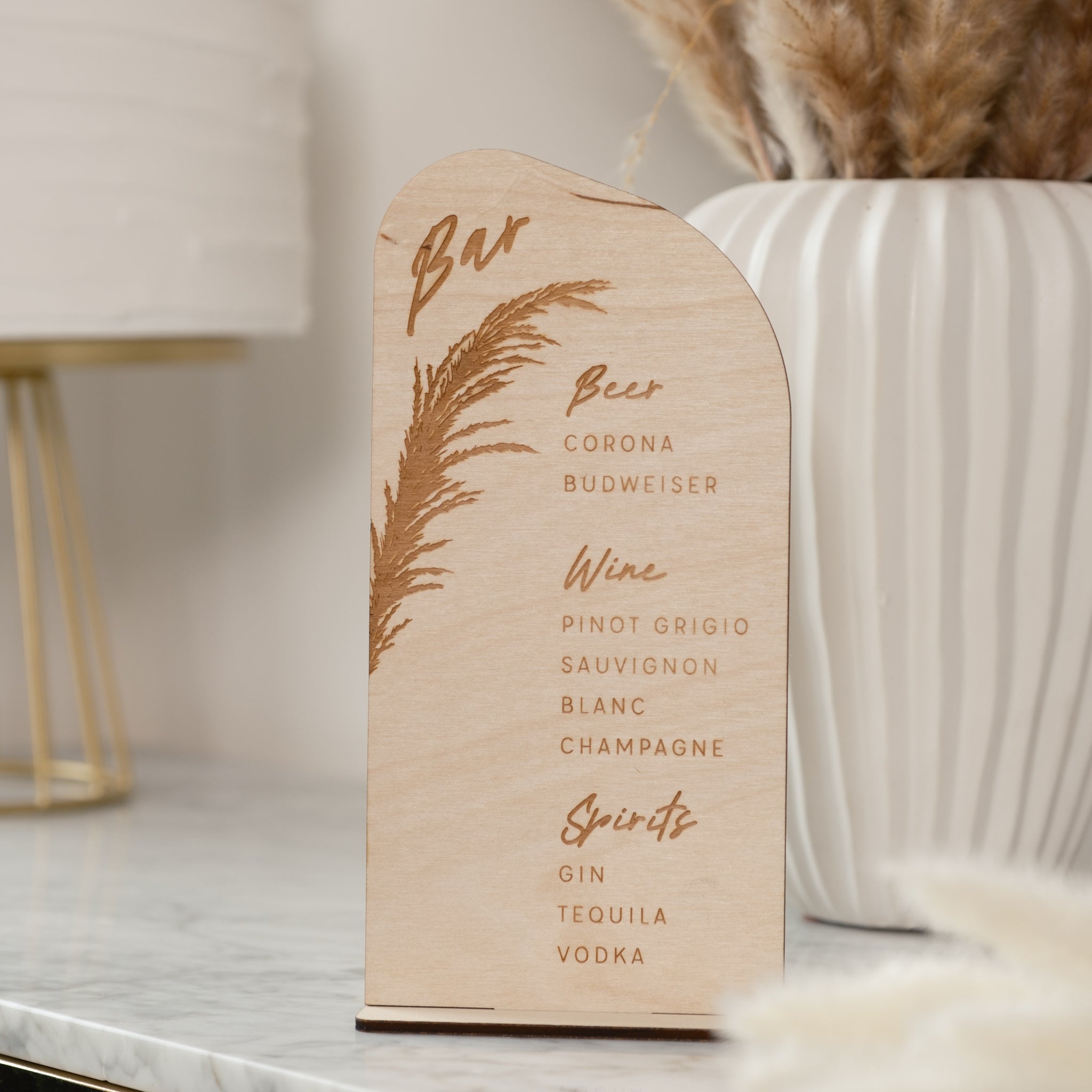 Rustic Bar Menu Sign With Stands by Inketch – inketch