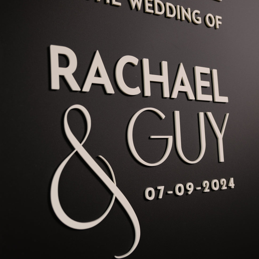 black modern wedding wedding signage