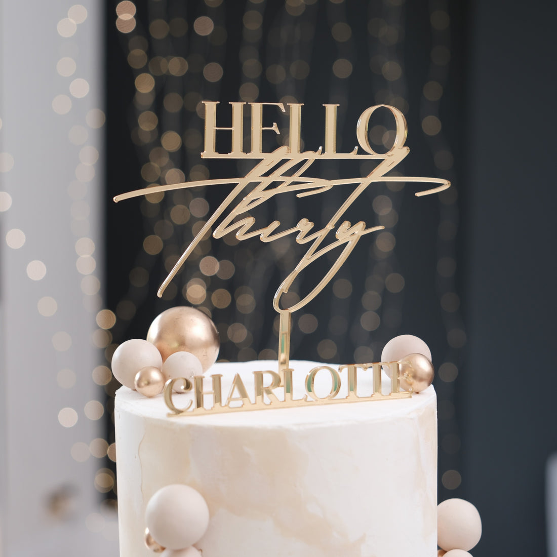 Hello 30 cake topper