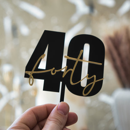 cake topper for 40th