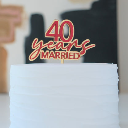 Anniversary cake topper