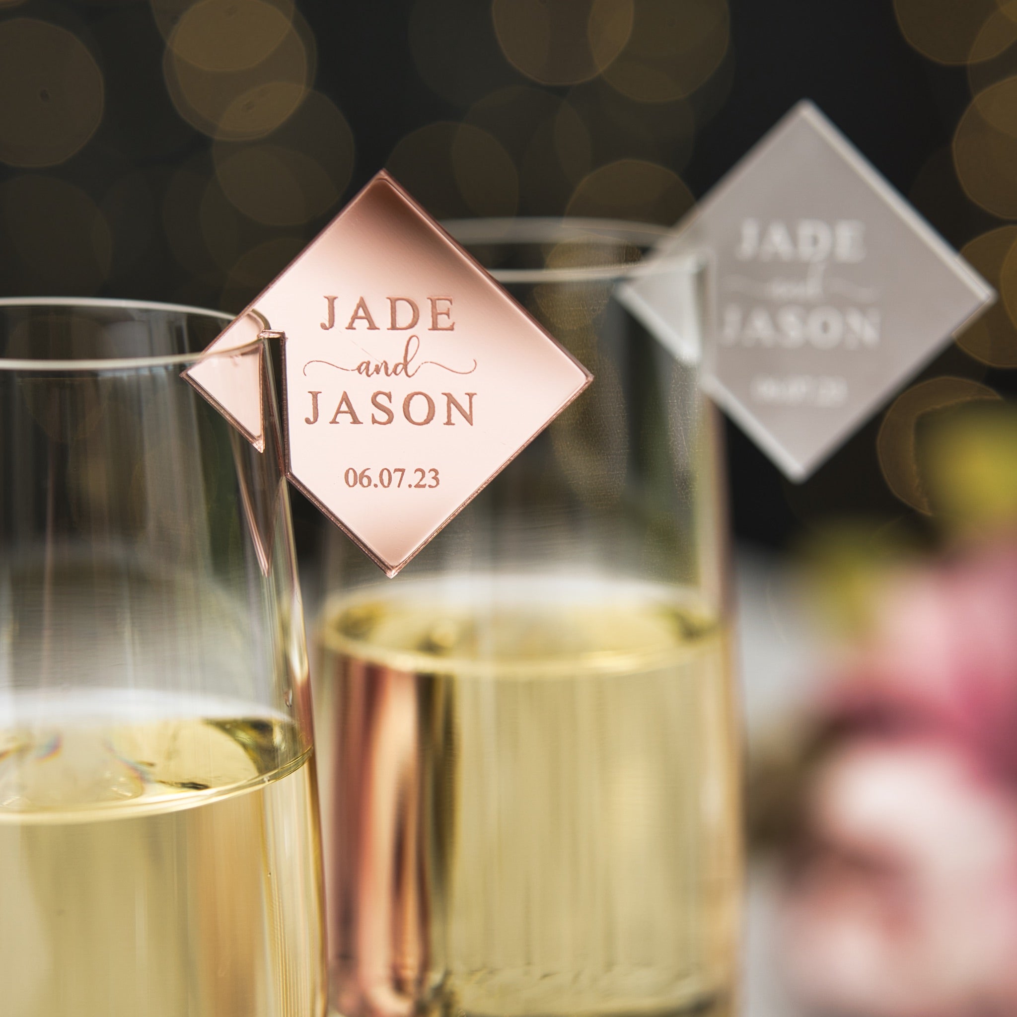 Champagne name tags