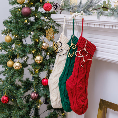 Christmas stocking with tags