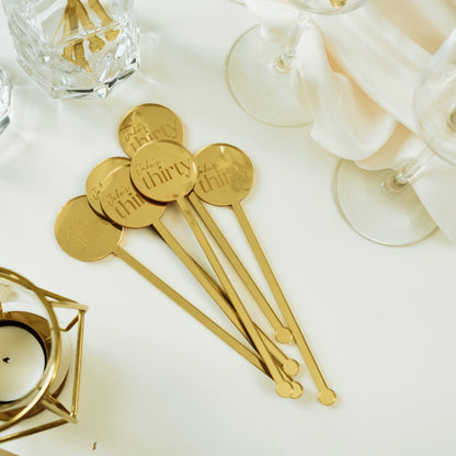 Personalised Birthday Party Cocktail Stirrers