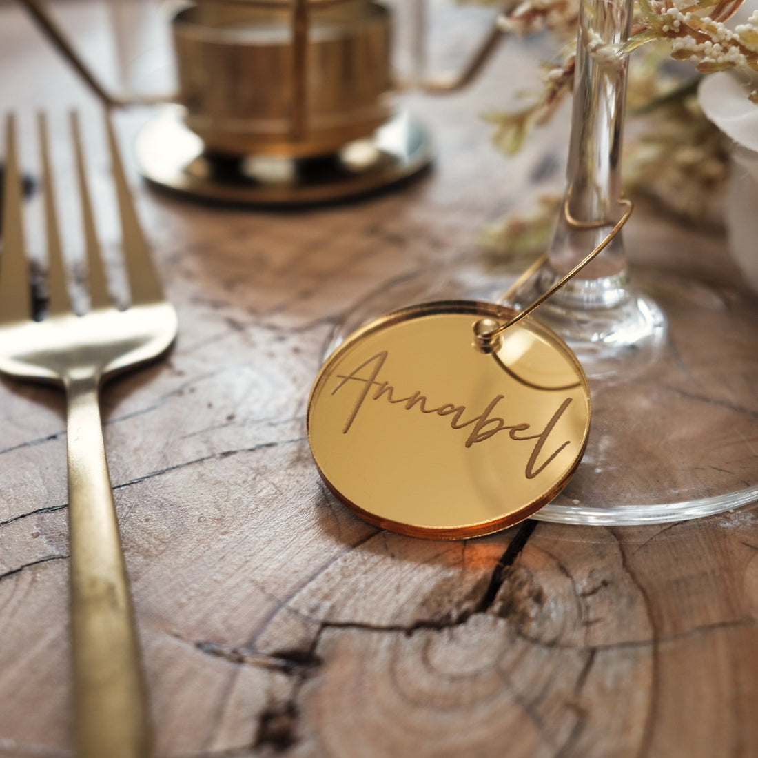 Wine glass favours