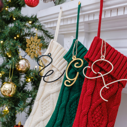 Christmas stocking with name tags