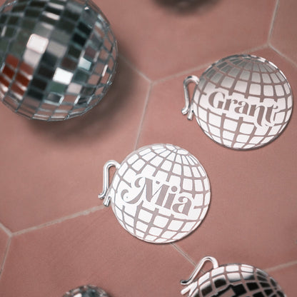 Personalised Disco ball drink topper