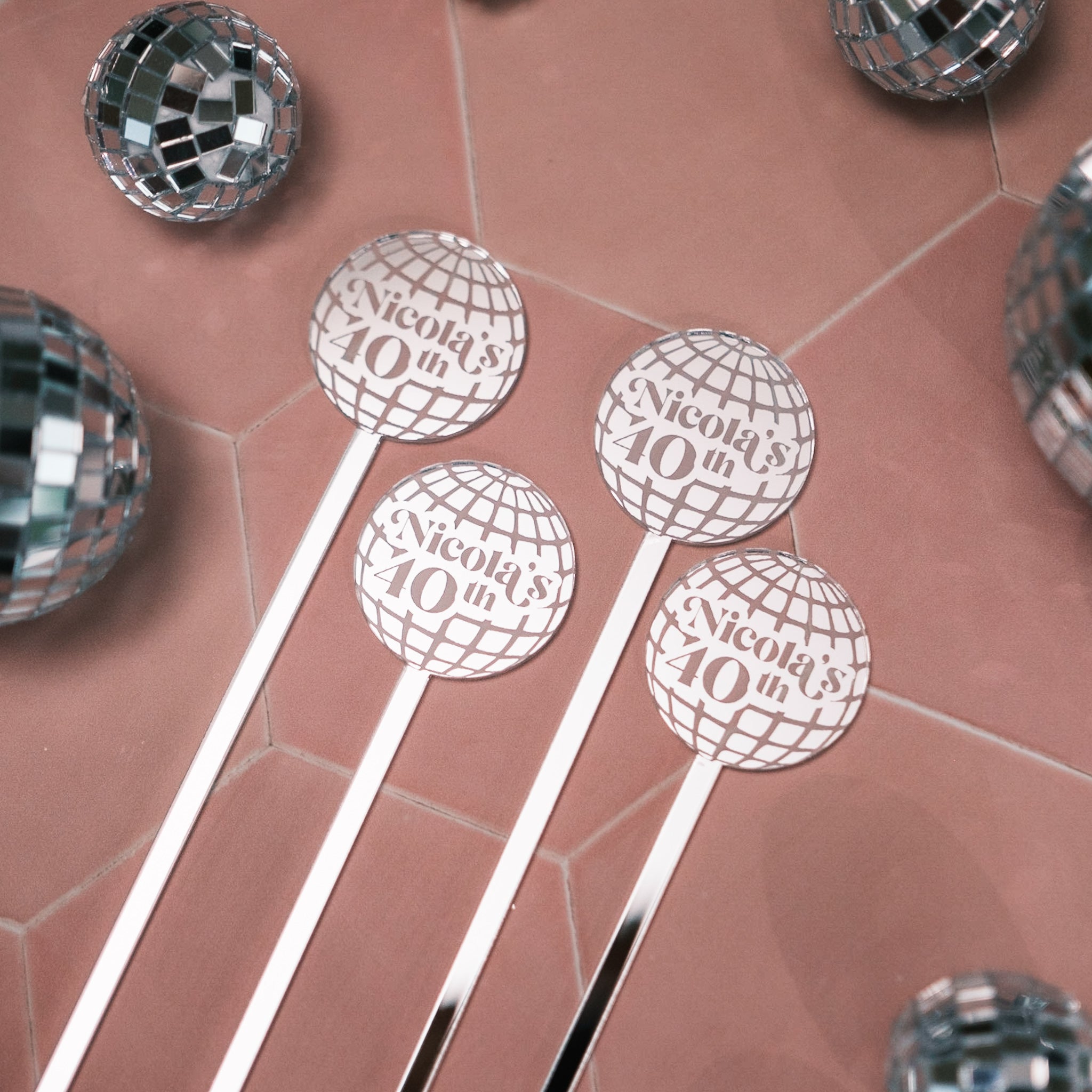 Party Disco ball drink stirrer