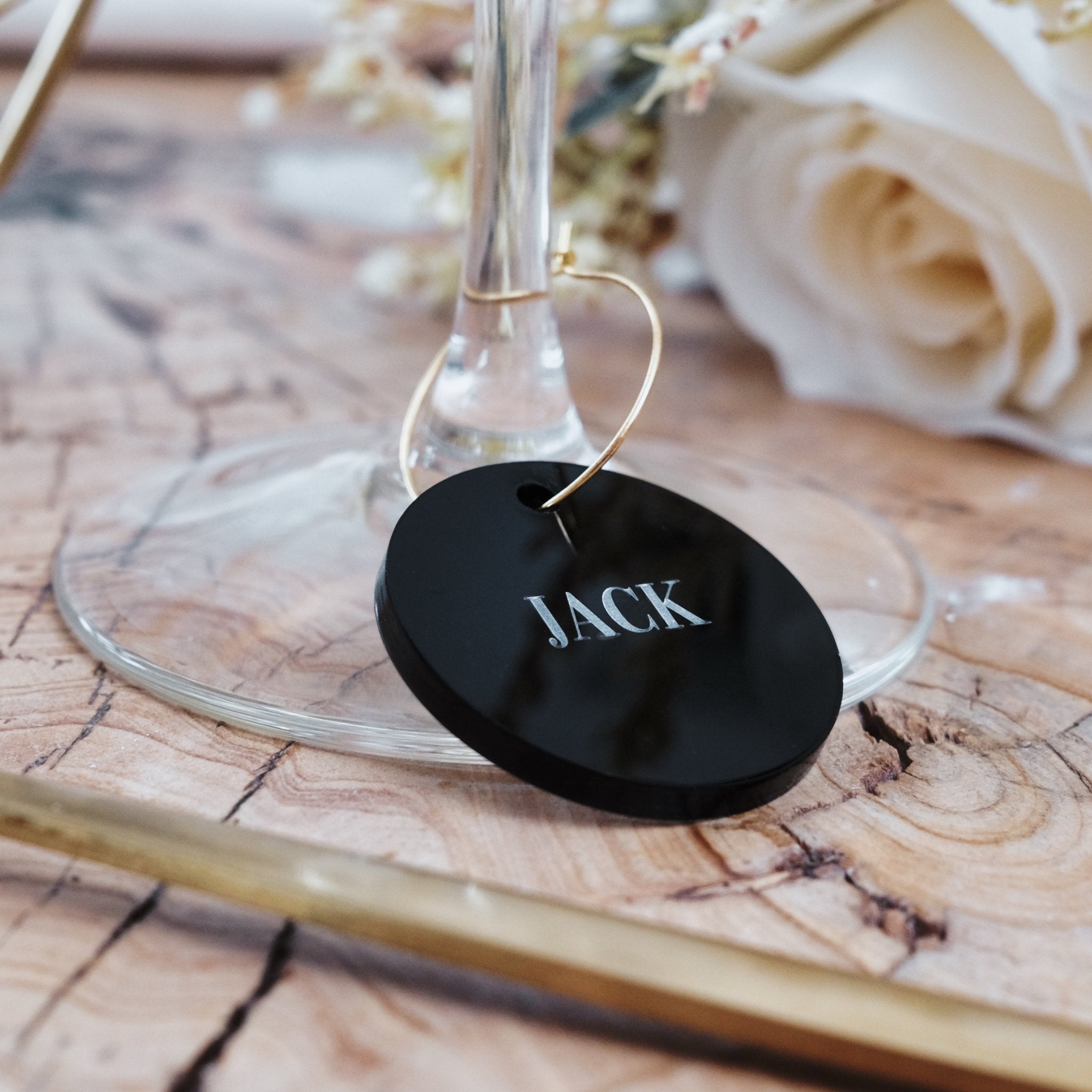 Wine Glass name tag