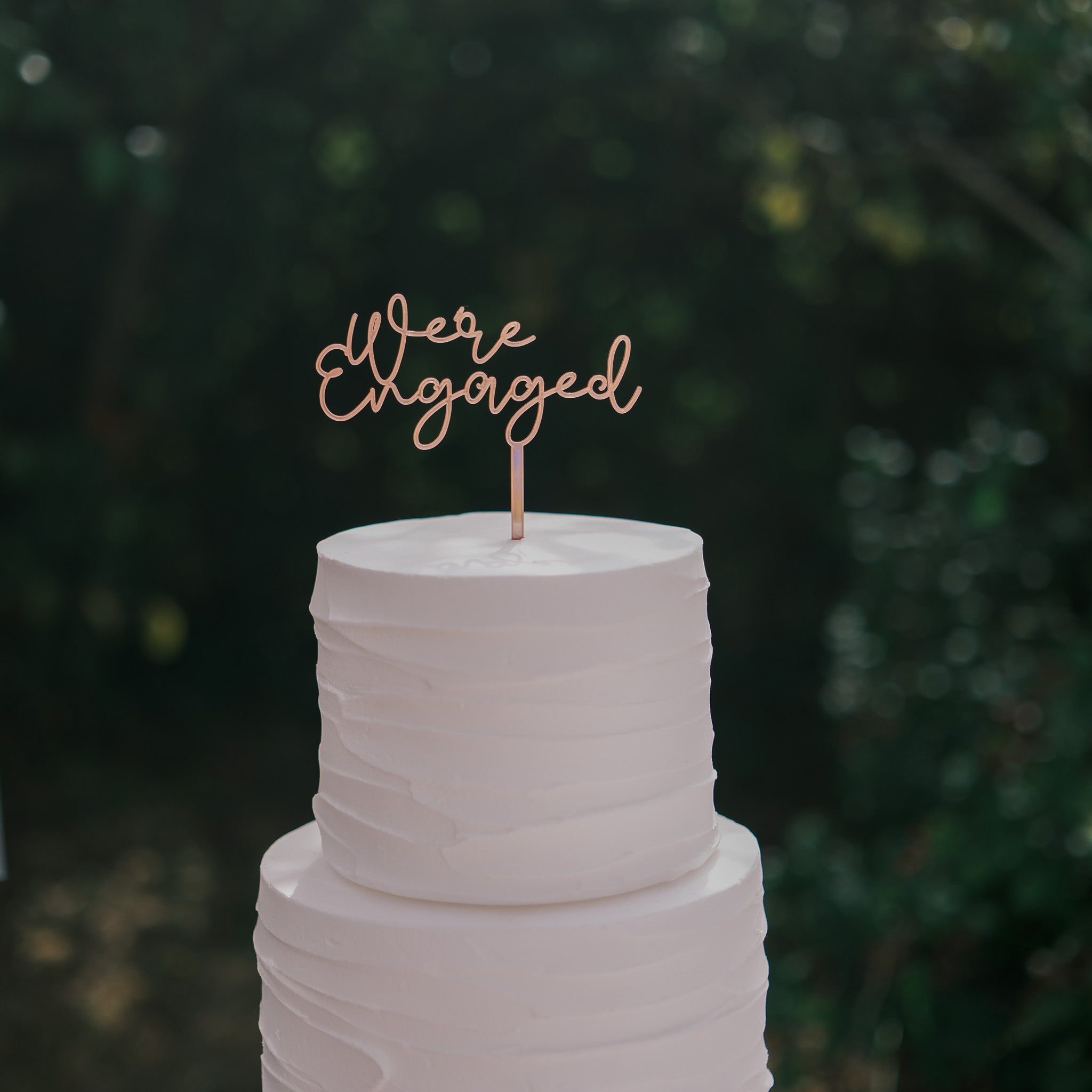 Engagement cake topper
