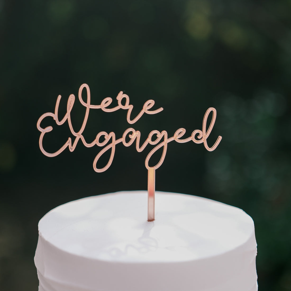 Engagement cake topper