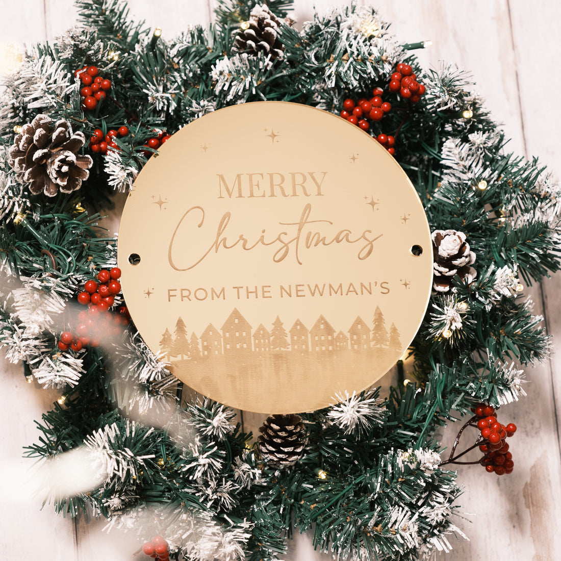 family name sign christmas decoration