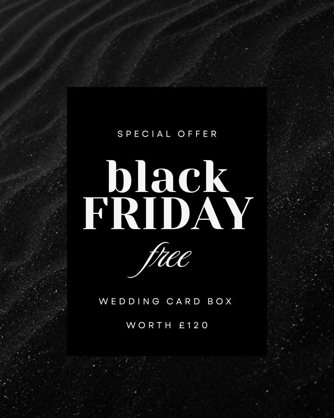 Wedding Package Deposit - Free Card Box
