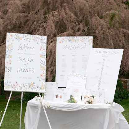 Floral Foamex Wedding Signage Package