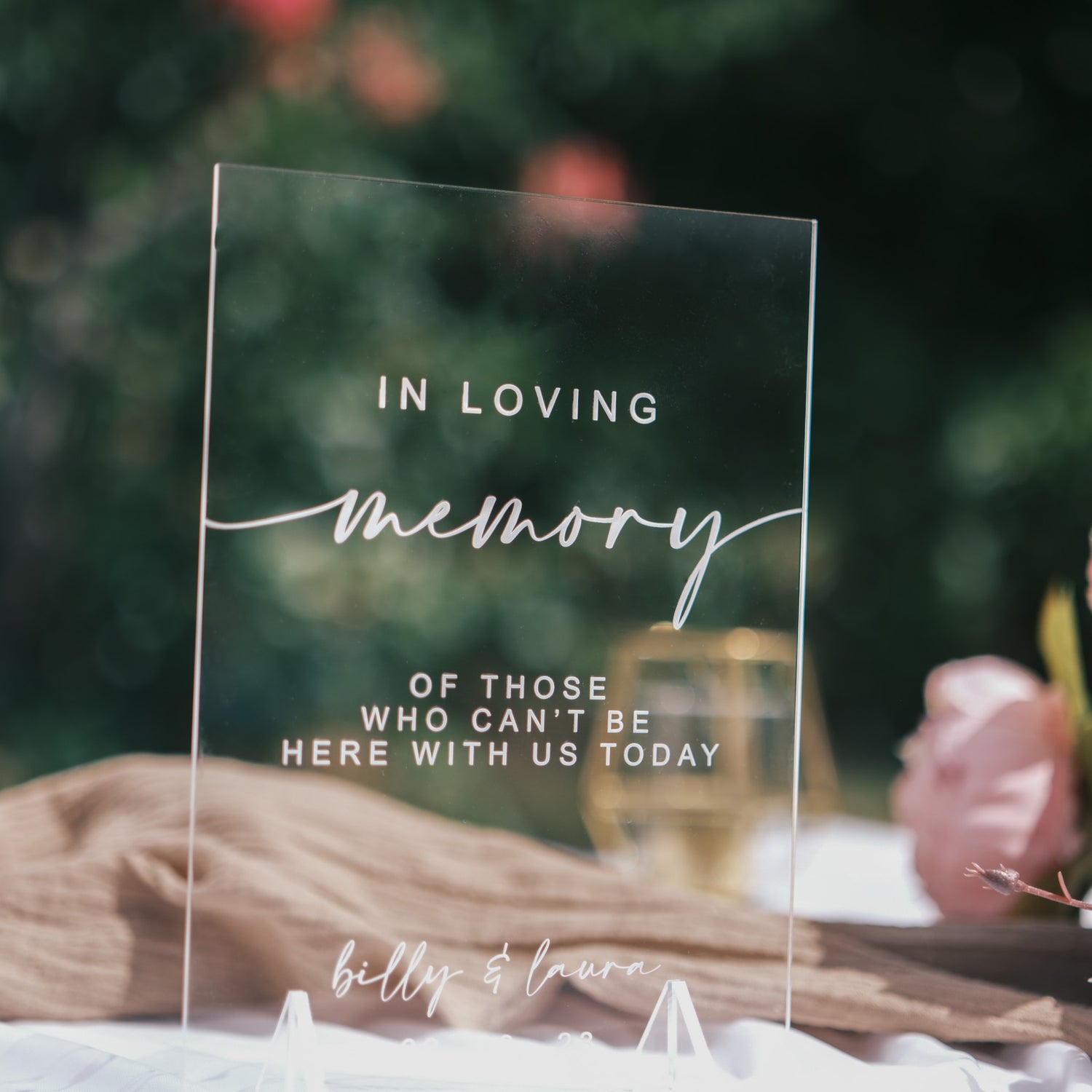 In Loving Memory Wedding Sign With Stands by Inketch – inketch