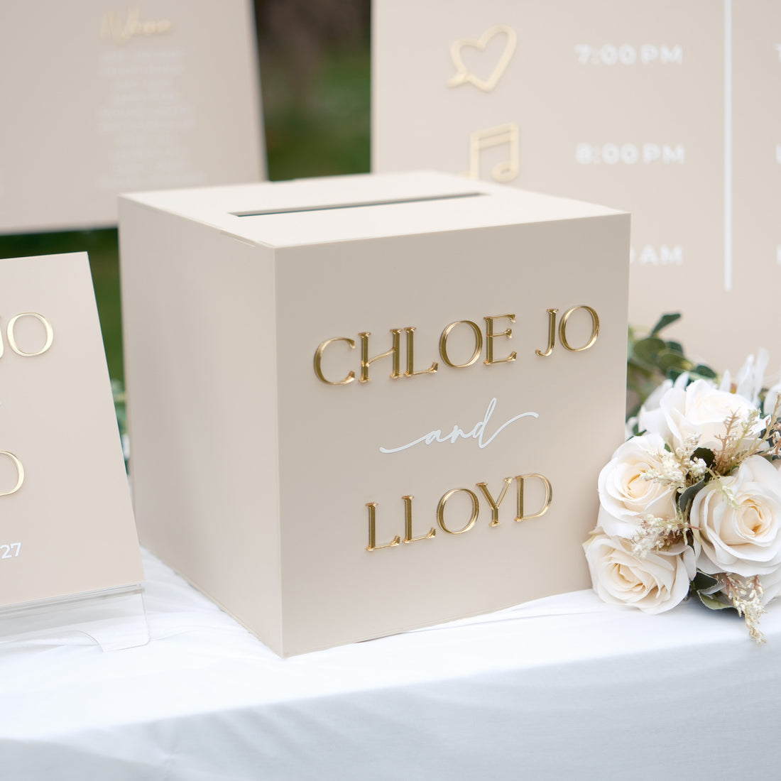 Modern wedding card box